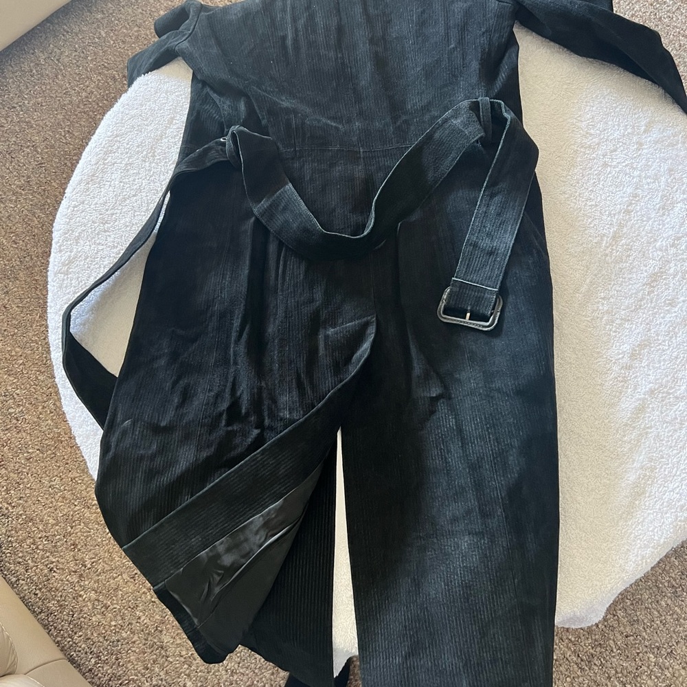 BERGDORF GOODMAN BUTTER SOFT BLACK SUEDE TRENCH COAT SIZE 6 EXCELLENT CONDITION